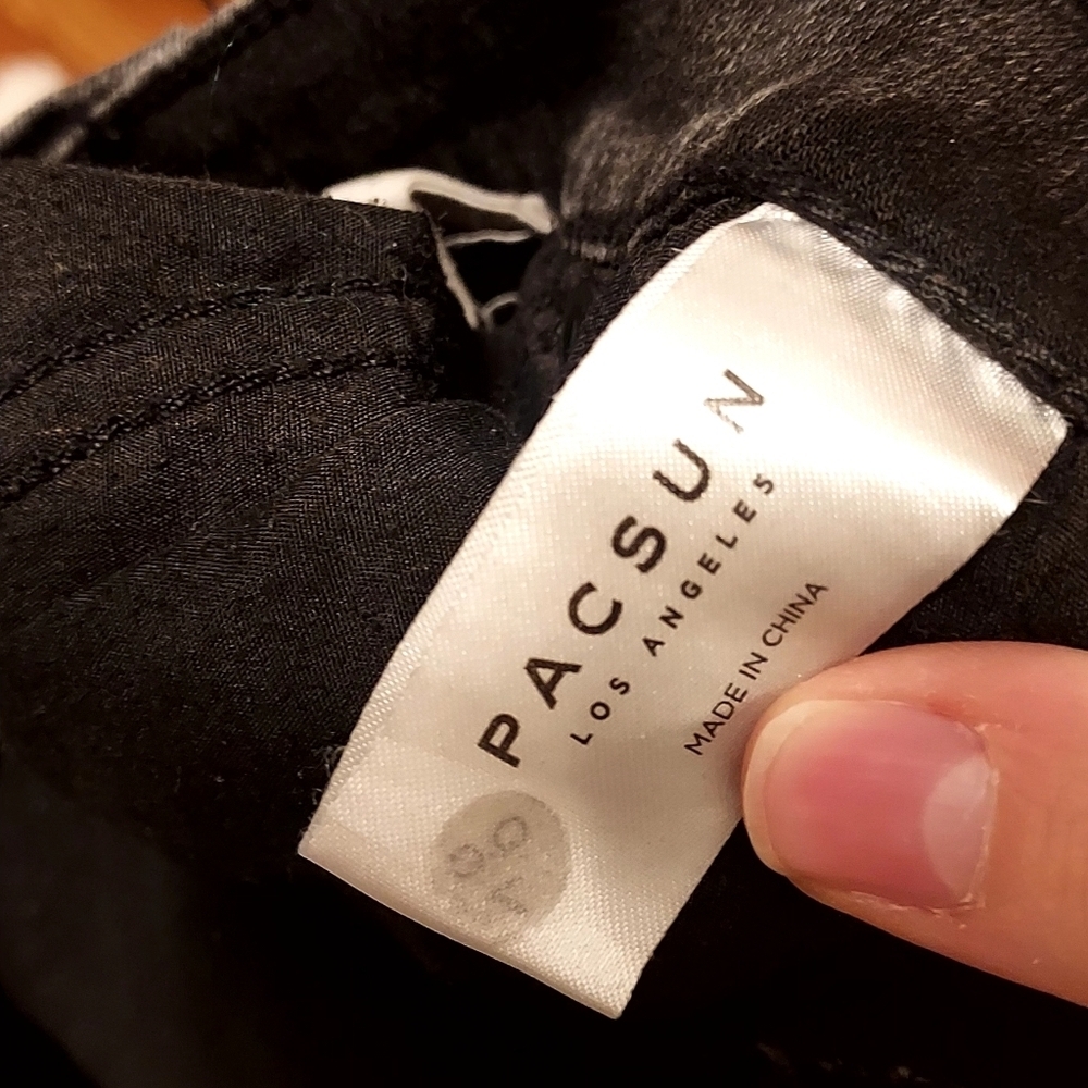 Pacsun Black Denim High Rise Cut Off Jegging - Picture 4 of 6
